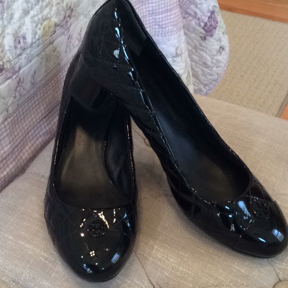 Tory Burch Black Patent Leather Heels